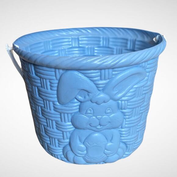 Grand Venture 1997 90s Bunny Rabbit Easter Egg Plastic Blow Mold Bucket - Picture 3 of 8